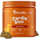 Köpekler için Zesty Paws Cardiovascular Destek - Köpekler için Taurin - CoQ10, L Carnitine & Sea Buckthorn - Senior Heart Health - AlaskOmega Fish Oil Omega 3 - Senior - Salmon - 90 Count