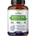 Zazzee Ekstra Güçlü Citicoline, 100 Vegan Capsules, Superior CDP Choline Form,% 100 Vegetarian ve Farm Grade, 50-Day Supply, All- Natural and Non-GMOMO