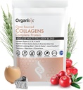 Organixx Collagen Peptides Toz C vitamini ile, Tip I, II, III, V, X Hydrolyzed Collagen, Hair, Nail, Skin, Bone & Joint Health, Aging Support, Clean Sourced, Gluten Free, Unflavored, 30 Hizmet