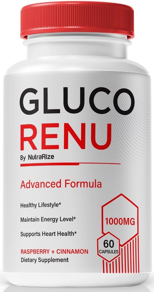 NutraRize Gluco Renu Κάψουλες, επίσημα χάπια GlucoRenu, Φυσική υποστήριξη για υγιή επίπεδα, κυκλοφορία και ισορροπία, Premium Formula για τη συνολική υγεία, GlucoReNu Glyco Optimizer (60 κάψουλες)