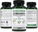 Sibirya Green Organic Ashwagandha Root with Astragalus & Sibirya Eleuthero BTC Kompleksi 60 Capsules Güçlü Herbal Support