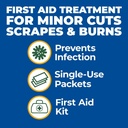 Globe (144 Pack) Triple Antibiyotik Ointment 0.9g Single Packet, First Aid Kit for Minor Flamees, Yaralar, Cuts and Burns, Engeller Enfeksiyon Aktif Malzemeler Lider Markayla Karşılaştırma, Seyahat Boyutları