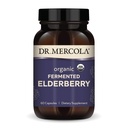 Δρ. Mercola Organic Fermented Elderberry, 30 Servings (60 κάψουλες), Συμπλήρωμα διατροφής, Υποστηρίζει την αναπνευστική υγεία, μη ΓΤΟ, Πιστοποιημένος Organic USDA