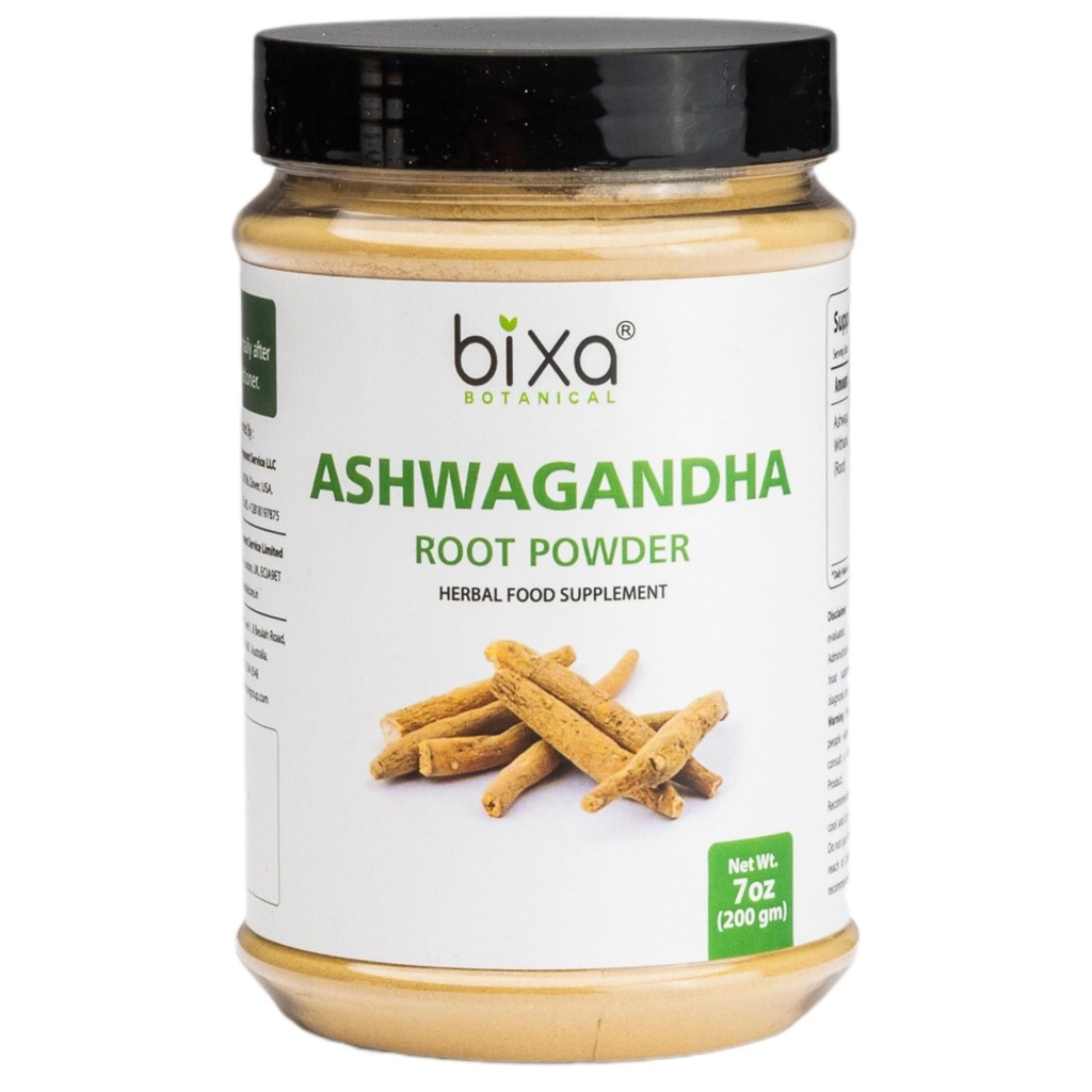 Bixa BOTANICAL Ashwagandha Root Powder (Withania Somnifera Root)  (7 ουγγιά (πακέτο του 1), σκόνη Ashwagandha)