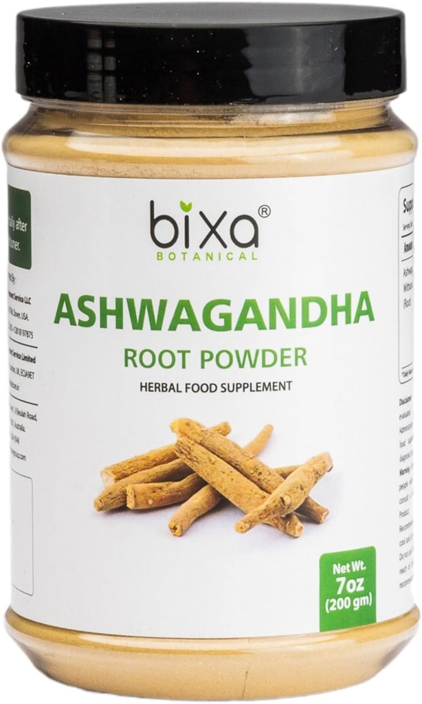 Bixa BOTANICAL Ashwagandha Root Powder (Withania Somnifera Root)  (7 ουγγιά (πακέτο του 1), σκόνη Ashwagandha)