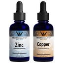 WellnessOne Ionic Liquid & Liquid Copper - çinko-Copper Sche Immune System & Ortak, Nerve & Bone Health - 1.67 fl oz çinko & Copper Drops