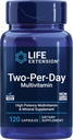 Life Extension Two-Per-Day Multivitamin, Vitamins B, C, D, çinko, 25 Vitamini, Mineraller ve ekstralar, Two-Month Supply, Non-GMO, Gluten-Free, 120 Capsules
