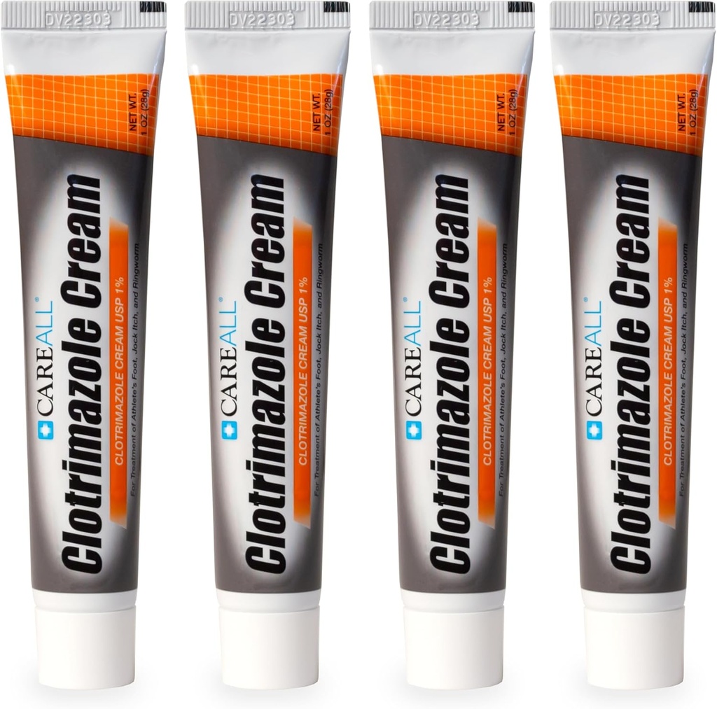 Tüm Clotrimazole Antifungal Krem% 1 USP 1.0 oz. (4 Pack), Antrenörlerin çoğu Ayak, Jock Itch ve Ringworm, Lider Marka ile karşılaştırıldığında.