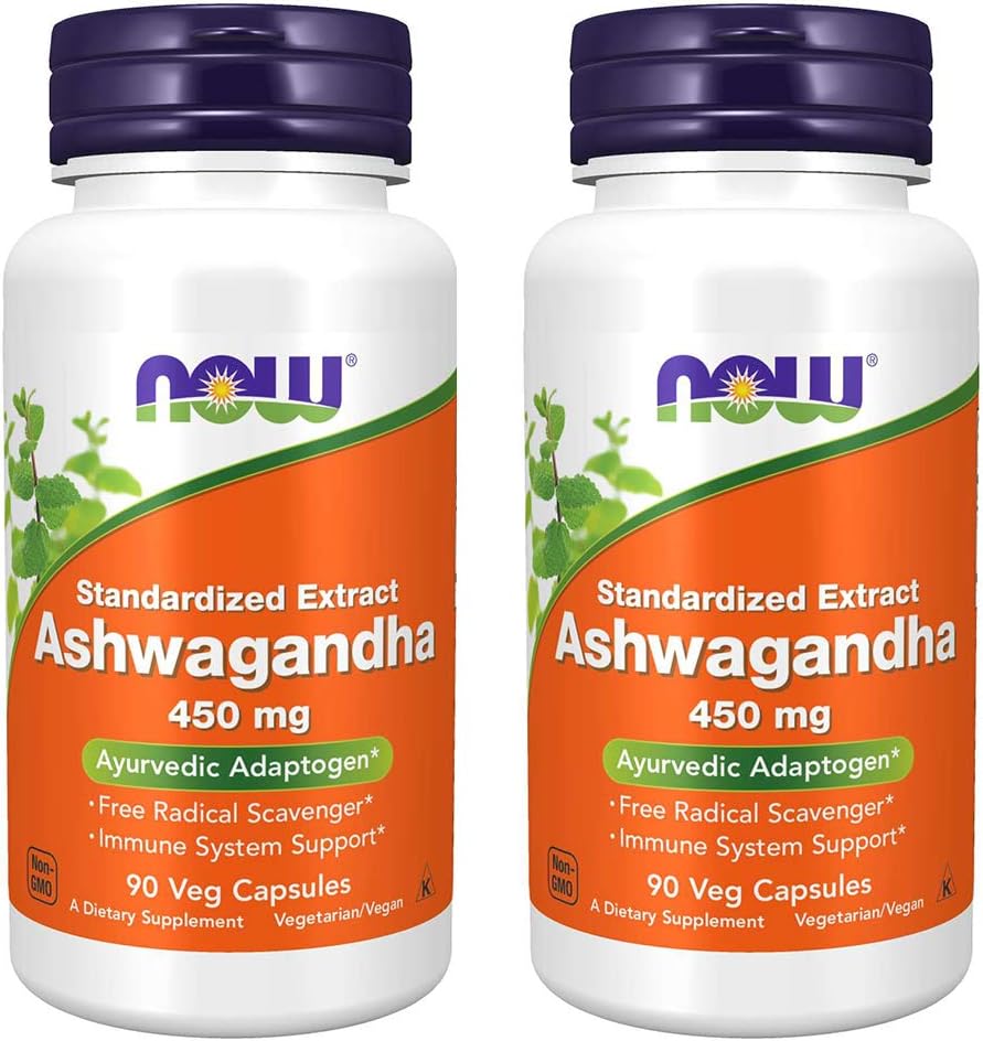 Şimdi Gıdalar Ashwagandha, 450 mg, 90 VCaps (Pack of 2)