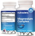 Magnezyum Kompleksi Erkekler ve Kadınlar için 500 mg - Better Sleep, Muscle, & Heart Health için Magnezyum Kompleksi, ABD'de Formula 1, 60 Capsules (Pack of 1)