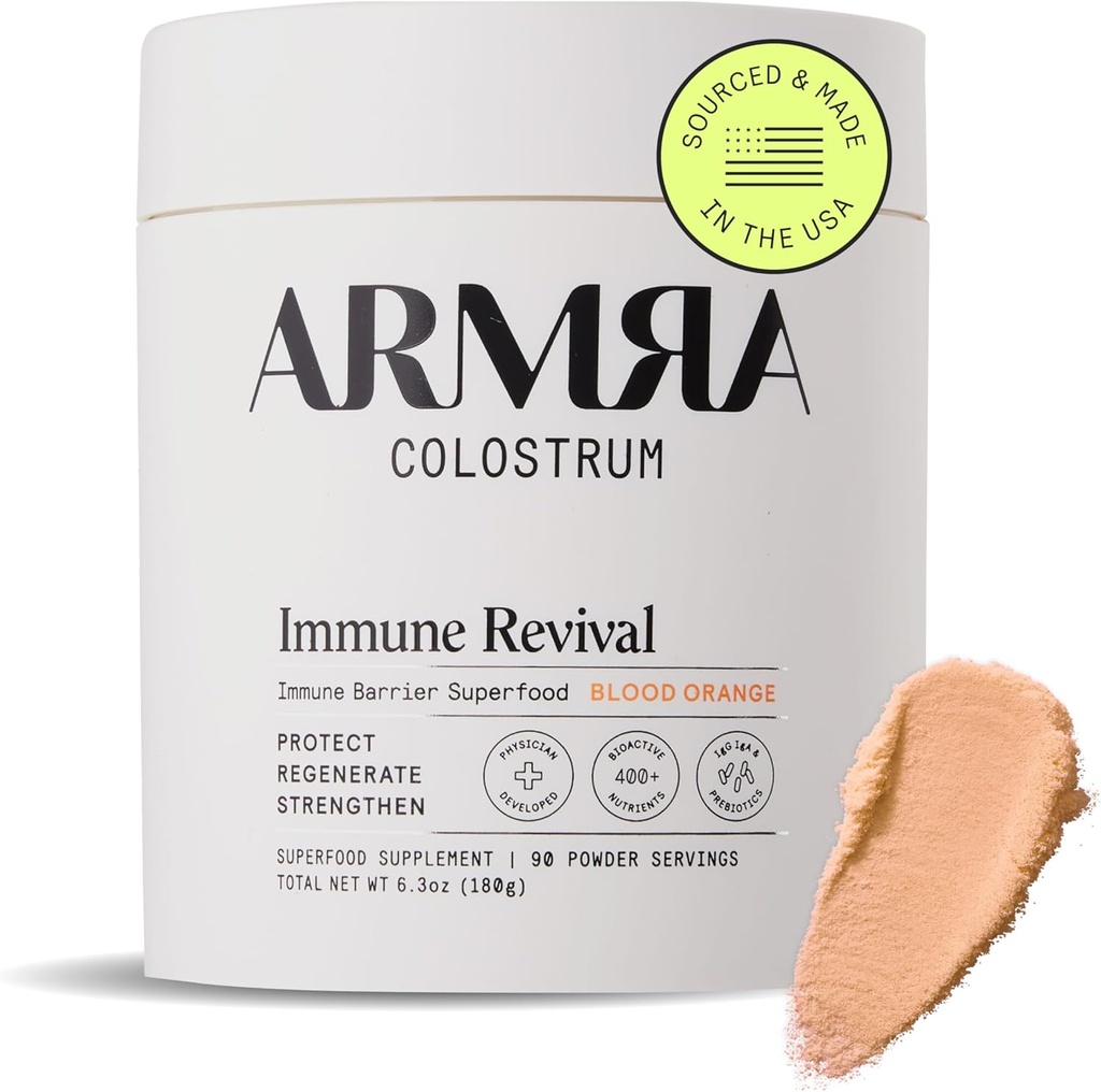 ARMRA ColostrumTM Toz | Blood Orange | Gut Health & Bloating | Skin & Hair | Immunity | Keto, Gluten & Fat-Free | 90 Servisler