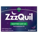 Vicks ZzzQuil, Nighttime Sleep Aid LiquiCaps, 25 mg Diphenhydramine HCl, No.1 Sleep-Aid Brand, Non-Habit Form, Fall Asleep Fast, 24 Count