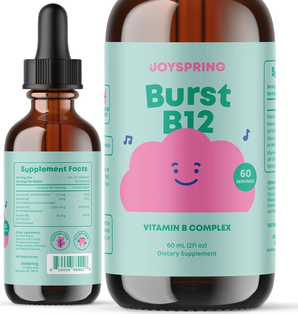 JoySpring B-Complex & Vital Vits with Magnesium Drops Bundle 