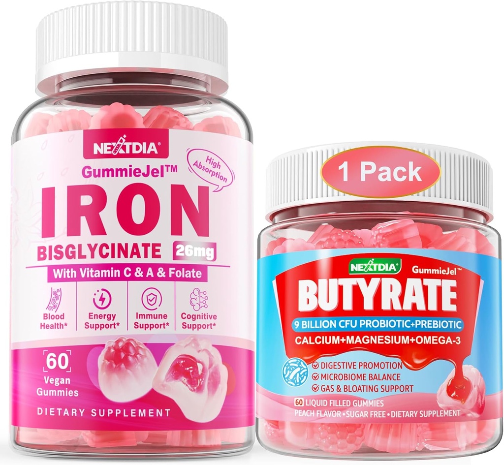 Amayrate Gummies + Iron Bisglycinate 26 mg Gummies