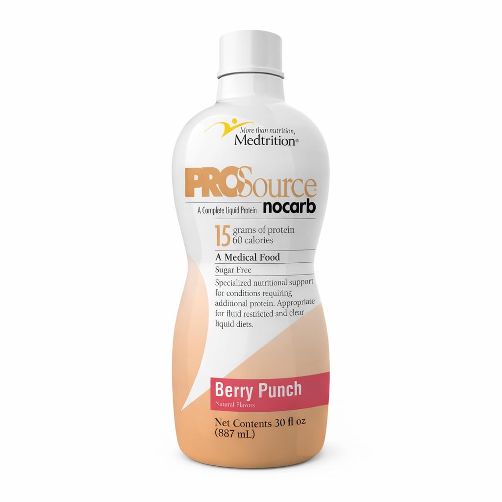Sıvı Collagen, Tip I, III 15 Grams Protein Oz. |Prosource NoCarb Berry Punch 4 Şişe Pack Medtrition|
