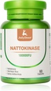 Nattokinase Supplements 180, 000FU Whole Bottle 60 Capsules, 6, 000FU 2 Capsules Daily Nutritional Supplements Systemic Enzymes Vegetarian Friendly for Cardiovascular and Circulatory Support