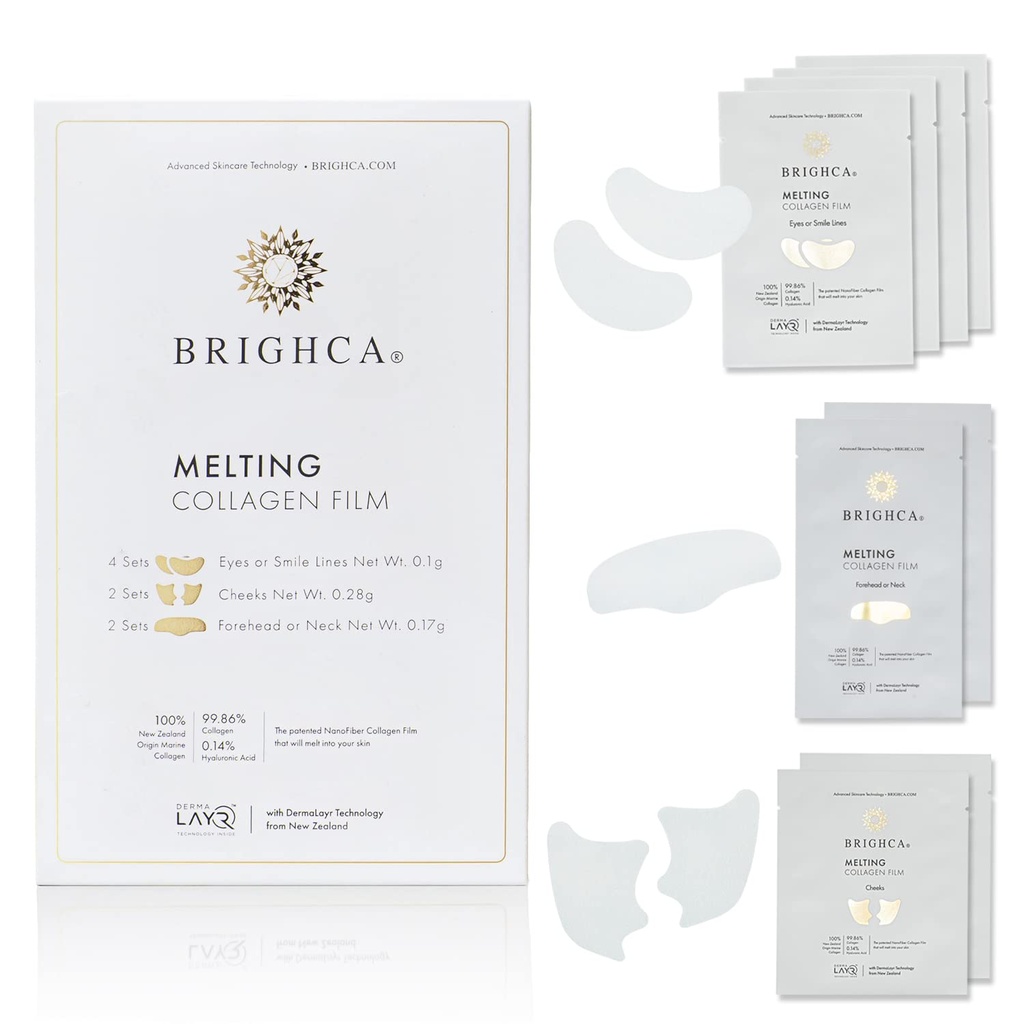 Lazer Collagen Film Refill Pack (8 Pouches) - Brighca'nın termo Collagen setinin bir parçası | Anti-Aging Collagen Skincare Routine