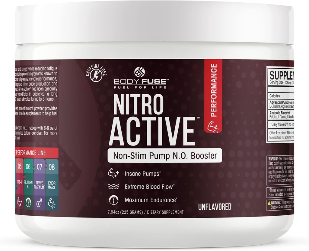 Nitro Active Αντλία V2 Άγευστη Αγγειοδιασταλτικό σκόνης 