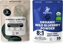 Jungle Powders Ανδρική Υγεία & Ζωτικότητα Bundle: 5oz Fadoga Agrestis Extract Powder for Drive & Passion + 5oz USDA Certified Organic Wild Blueberry Powder for Enhanced Wellness in Smoothies & Baking!