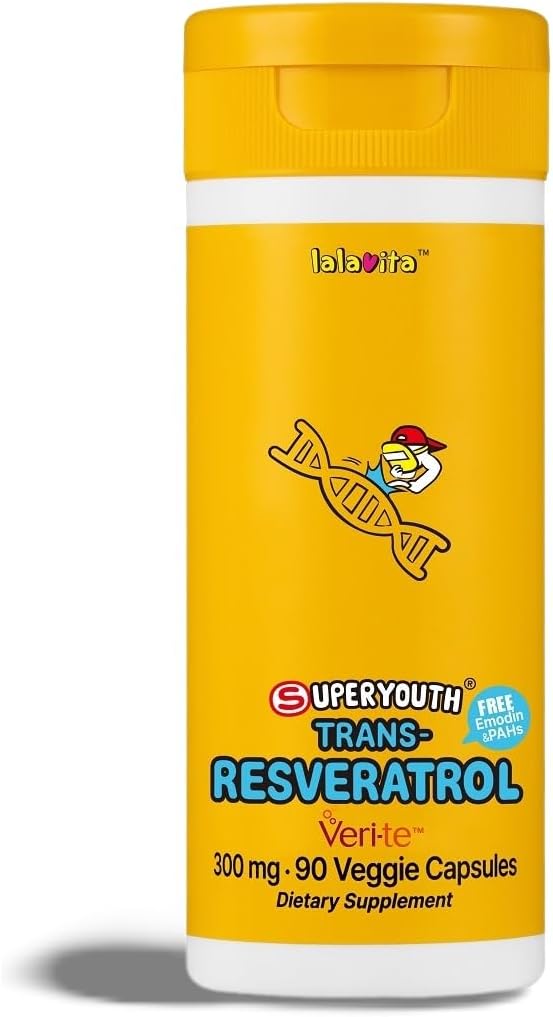 SuperYouth Trans-Resveratrol 300 mg 90 Veggie Capsules - (90 Gün) Genel Sağlık Yardım edebilir, Yeast Fermentation