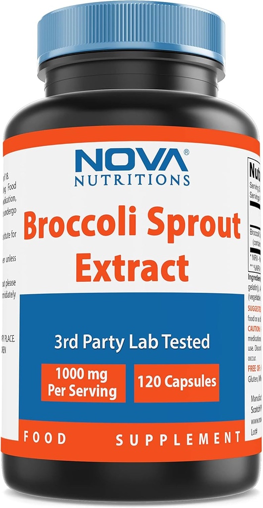 Broccoli Sprout Ekstraksiyon 1000 mg 120 Capsules Tarafından Nova Beslenme