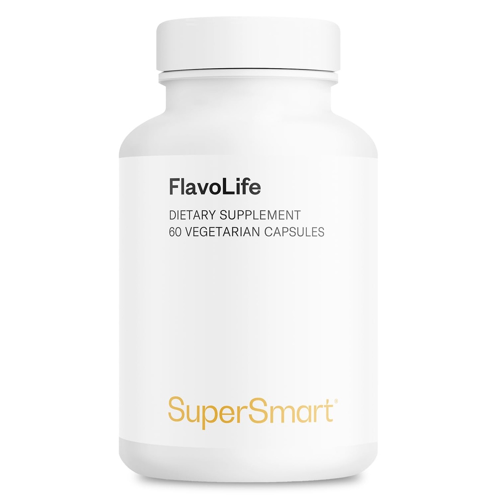 Supersmart FlavoLife (Flavono Kompleks Supplement) - Luteolin, Myricetin, Fisetin, BTC, Quercetin, EGCG, Apigenin, Hesperidin | Non-GMO & Gluten Free - 60 Vegetarian Capsules