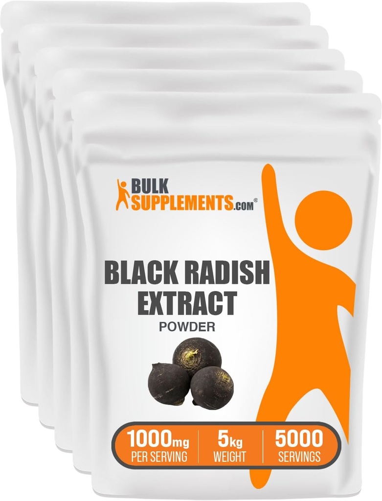 BulkSupplements.com Black Radish Extract Toz - Liver Support - İspanyol Black Radish Extract - Liver Supplement - Herbal Supplements for Liver and Digestive Health (5 Kilograms - 11 lbs)