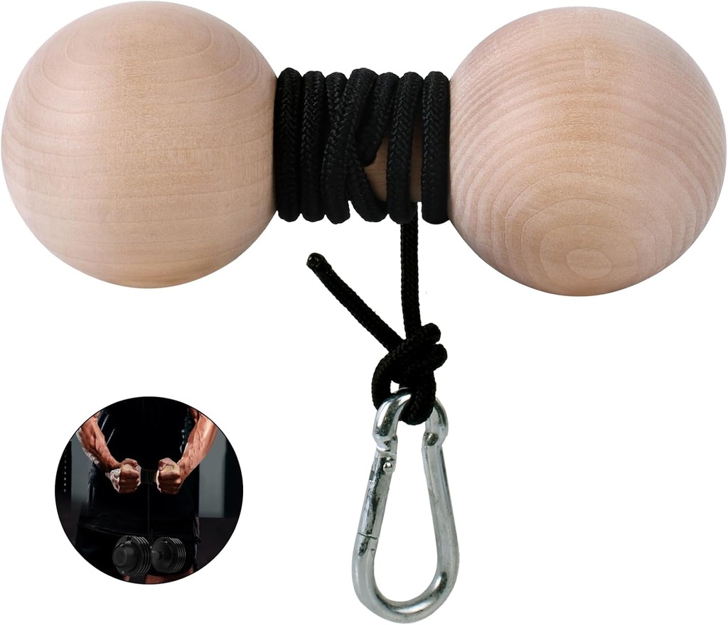 Wooden Wrist Roller and Forearm Strengthener,Grip Strength Trainer,Arm Blaster Exerciser,Strength Trainer For Fingers and Wrist.