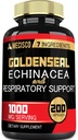 Goldenseal Root Capsule Organic with Echinacea, Mullein Leaf, Plantain & More - 7 Premium Herbal Supports Immune System, Digestive Health, Smooth Breathing, and Body Management - 200 Capsules