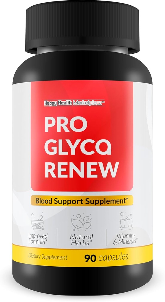 Pro Glyca Renew - En İyi Kan Desteği Tamam - En İyi Turmeric Ginger Berberine Glucose Support Supplement - Sugar Health Blood Health - Natural Blood Boost Blood Balance Pills - Blood Supplement