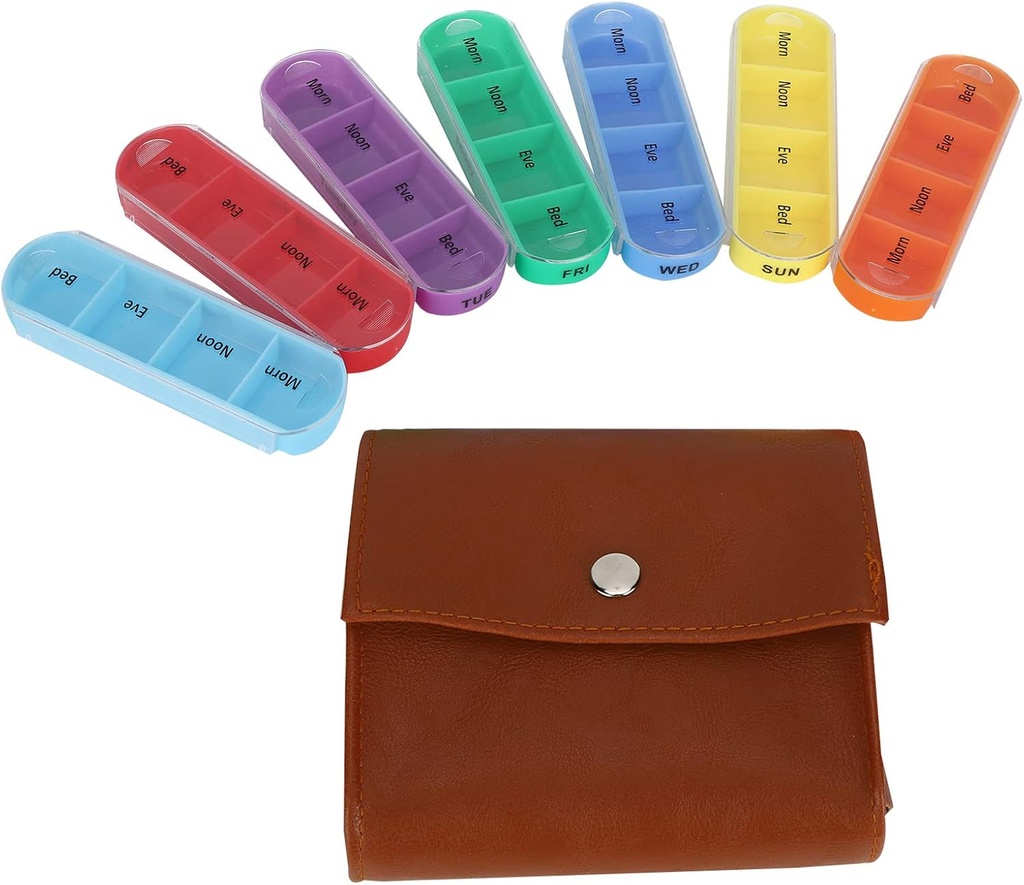 7 Günlük Pill Organizer, Haftalık Hatırlanma Vitaminleri Pills Deposu Kutu Tıp Davası Bag Portatif Capsule Fish Oil Konteyner 4 Times A Day 28 Beyaz Seyahat İlaçları