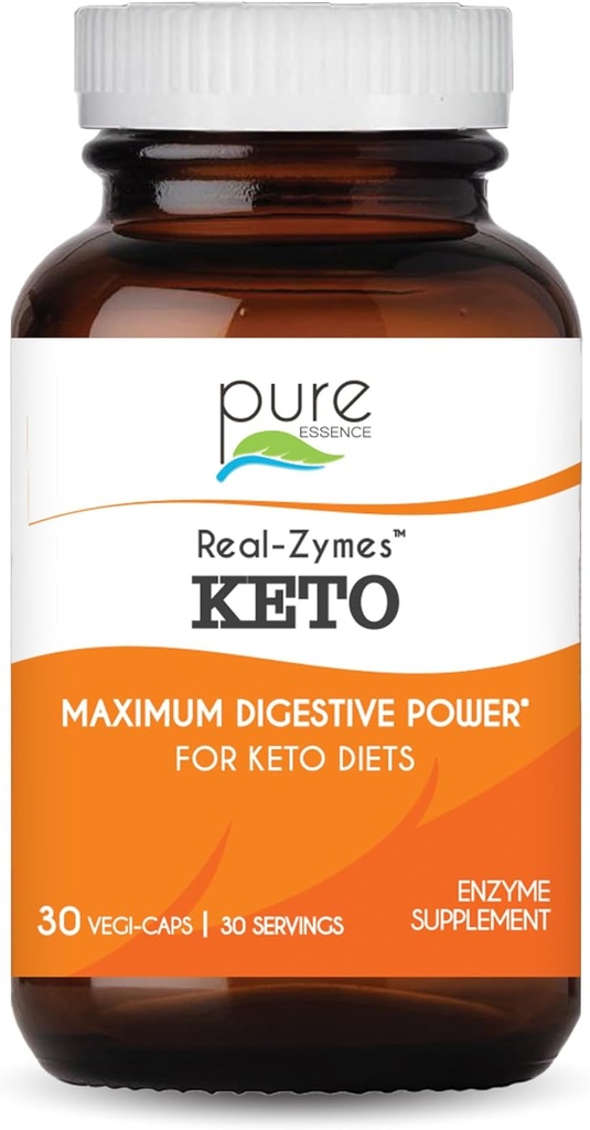Gerçek-ZymesTM KETO Digestive Enzymes Supplement with Probiyotiks for Better Digestion - Natural Support for Relief of Bloating, Gas, Belching, Diarrhea, Constipation, IBS, vs. - 30 Caps
