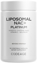 Codeage Liposomal NAC+ Platinum - N-Acetyl L-Cysteine, Vitamin C, Alpha Lipoic Acid, Selenium - 2-Month Supply - Helix Liposomal Delivery - Φωσφολιπίδια - Μη-GMO NAC Συμπλήρωμα διατροφής - 120 κάψουλες