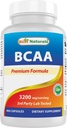 En İyi Doğallar BCAA Branş Zinciri, Servis başına 3200 mg, 400 Capsules - Farm Grade -% 100 Pure Instantized Formula | Pre /Post Workout Bodybuild Supplement | Boost Muscle growth