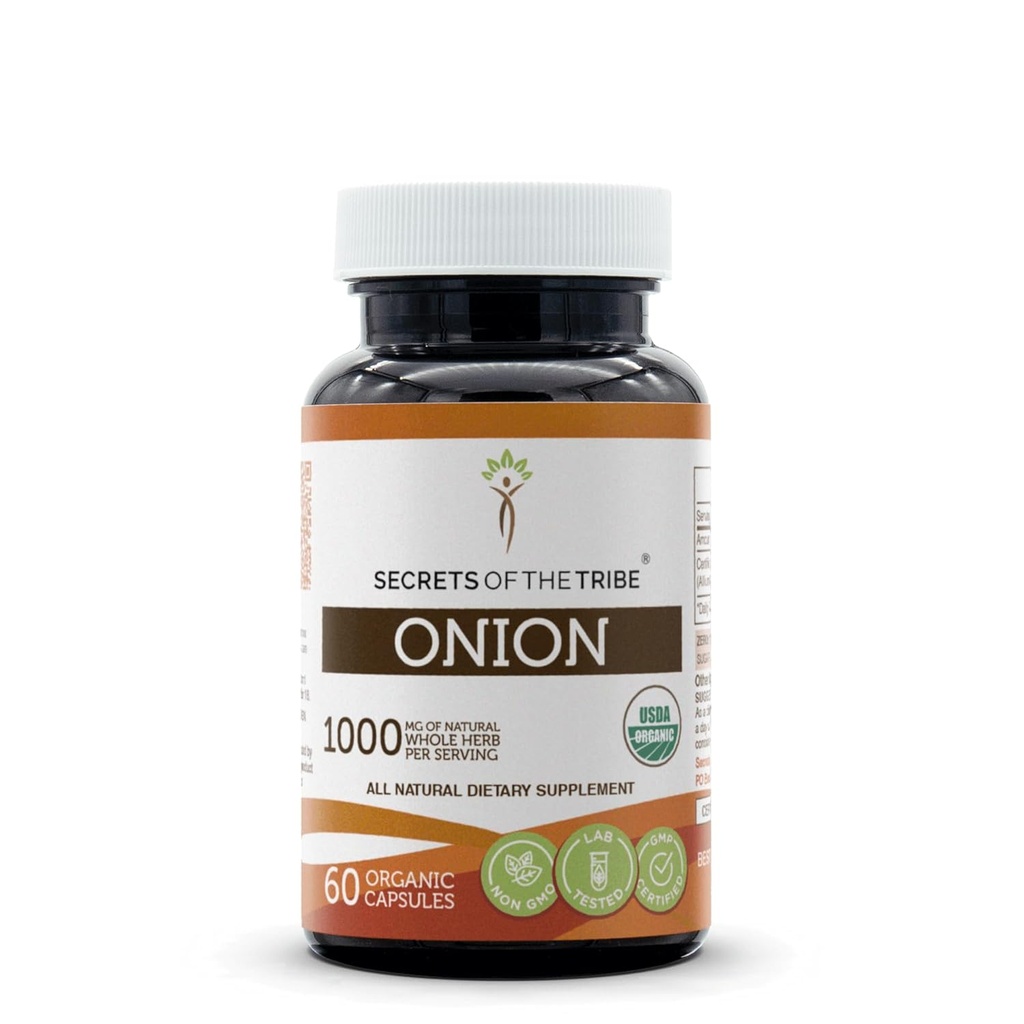 Tribe Onion USDA Organik 60 Capsules'in Sırları | Vejetaryen Capsules ve Sertifikalı Organik Onion (Allium Cepa)