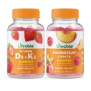 Lifeable Vitamin D3 + Vitamin K2 + 85 Magnezyum, Gummies Sche - Great Tasting, Vitamin Supplement, Gluten Free, GMO Free, Chewable Gummy