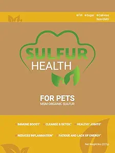 Organik Pet Sulfur -% 99.9 Pure MSM Supplement for Pets - Lab-Tested ve Sertifikalı Pet MSM