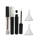3 Pieces 5 ml Boş Gözlü Tubes Refillable Eyelash Büyüme Sıvı Şişe Plastik Eyeliner Vials Tube with Rotor Eyelash growth Oil Mascara Tube for Cosmetics Come with 2 Mini Palstic Funnels