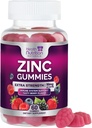 Çinko 50 mg Gummies - Max Strength Skin Health & Immune Support Gummy, Vegan, Non-GMO & Gluten Free - En iyi çinko Supplement Antioksi & Bone Health Chewable Tasty Berry Flavor - 60 Gummies