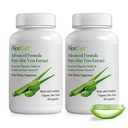 AloeCure Organik Aloe Vera Capsules, hizmet başına 1.160 mg İç aloe Eşdeğer, Destek Gut, Digestive, & Immune Health, Helps maintain Balanced Stomach Acidity, Aloin Free, 30Caps x 2Btl