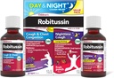 Παιδική Robitussin DM Day and Night Cough Relief Value Pack, Cough Medicine, Grape/Fruit Punch Flavor - 4 Fl Oz x 2