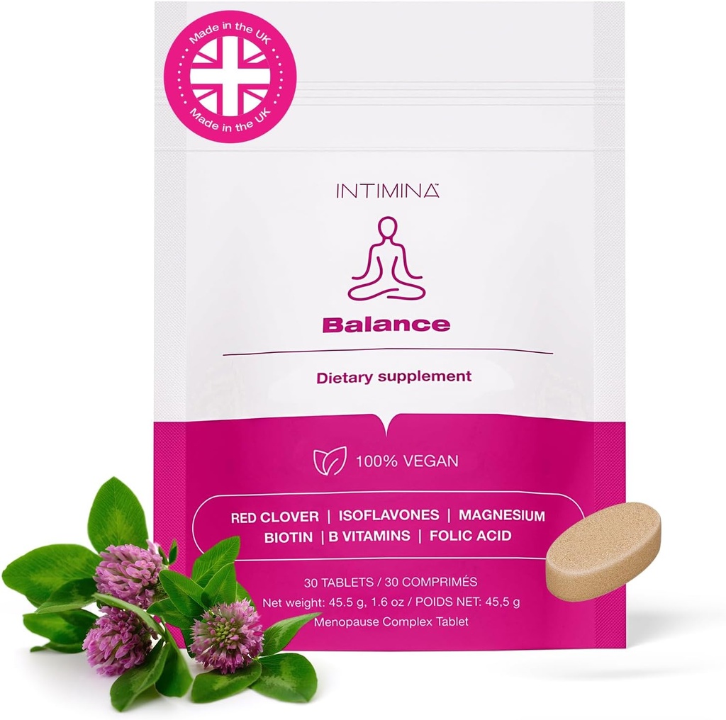 INTIMINA Balance - Menopause Destek ve Hormonal Denge için Kadınlar, Vitaminler ve Red Clover