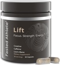 Fasted Athlete Lift | Nootropic | Lions Mane, Tinatine, Caffeine | Mushroom Supplement | Supports Focus, Memory, Energy, Brain Fog | 60 Capsules