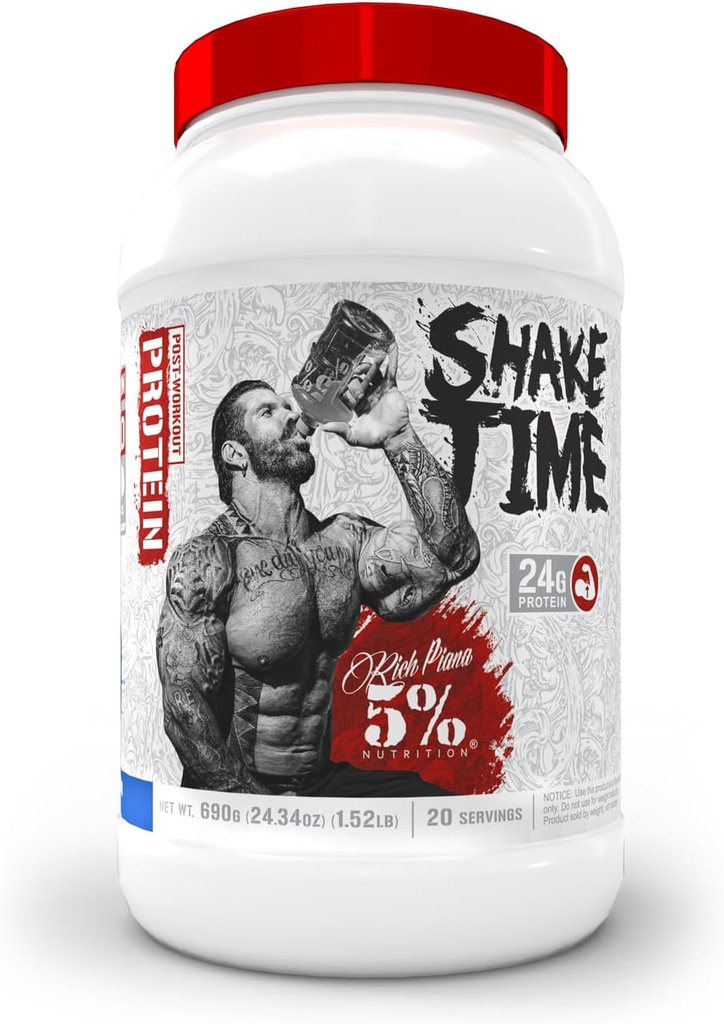 % 5 Beslenme Zengin Piana Shake Time | 24g Animal Based protein Drink | Grass-Fed Beef Isolate, Chicken, Egg | No Sugar or Soy (Document & Cream)