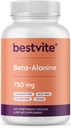 BESTVITE Beta Alanine 750mg (240 κάψουλες χορτοφαγικής) - Δεν Stearates - Vegan - Μη ΓΤΟ - Χωρίς γλουτένη