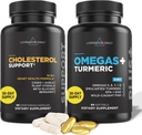 Daily Cholesterol Support, 60 Vegetarian Capsules - CoQ10, Plant Sterols, Plant Sterols, Bergamot, & Supplement Supplements Support Heart Health & Health Lipid Production - Non-GMO & Vegan