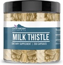 Earthborn Elements Milk Thistle 200 Capsules, Pure & Undiled, No Wordss
