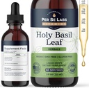 Organik Holy Basil Leaf Liquid Drops 2 Ay Supply - Immune Support, Brain & Focusfun, Adaptogen