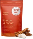 NöroGum Enerji ve Focus Mints (90 Kont Bag, Cinnamon) | 40 mg Natural Caffeine + L-Theanine + Vitamin B12 & B6 | Sugar Free Nootropic Cognitive Brain Performance Supplement Supplement Supplement