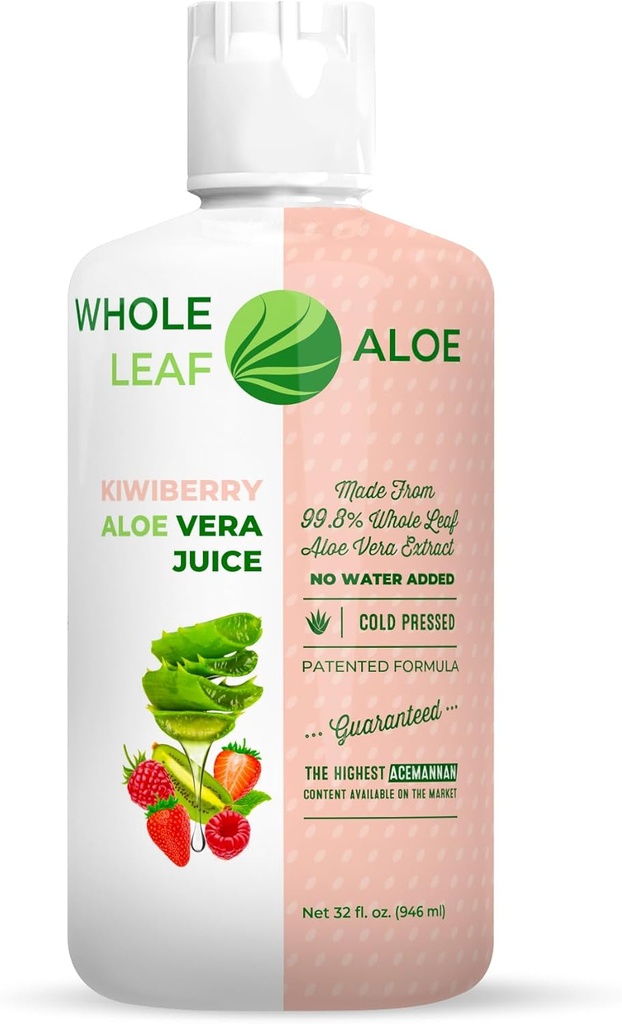 Ξεκλειδώστε το The Power of Whole Leaf Aloe Vera - Infused with The Delicious Taste of Kiwi Berry. Η πιο υψηλή συγκέντρωση Acemannan διαθέσιμη, εγγυημένα. Δεν προστέθηκε Νερό.